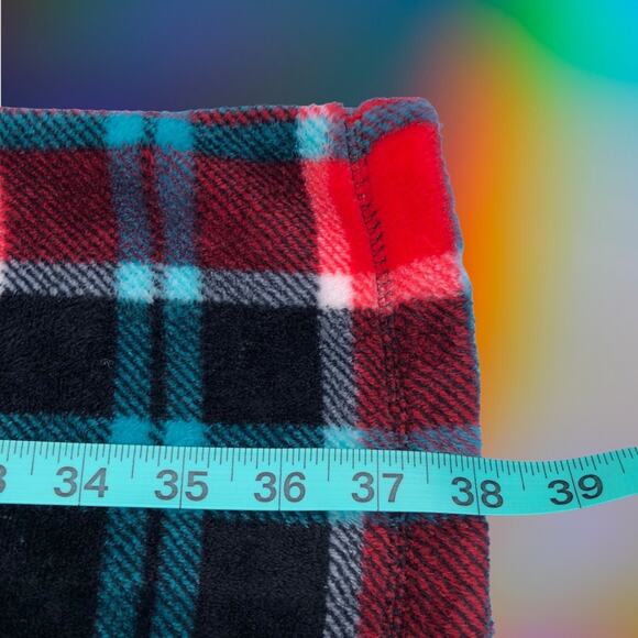 Thick Cozy Plaid Lounge Pants Secret Treasures Juniors Large Bright - Picture 10 of 11